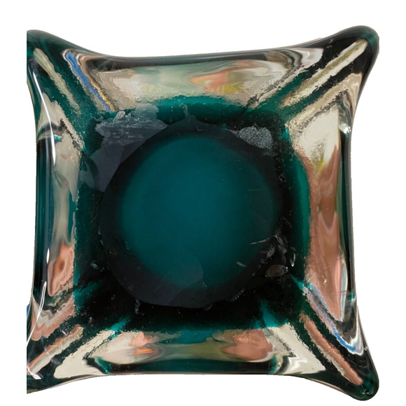 VTG Murano Style Hand Blown Art Glass Vase Jack In The Pulpit Calla Lily 15.25 ” - Picture 10 of 10